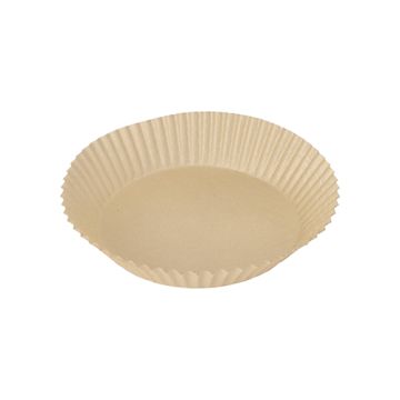 Bakpapperssnitt för varmluftsfritös, Ø 16 cm x 4,5 cm brun