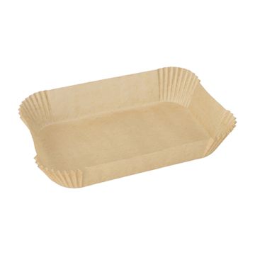 Bakpapperssnitt för varmluftsfritös, 22 x 14 cm x 4,5 cm bruna