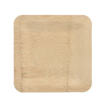 Tallrik, av bambu "pure" kantig 1,5 cm x 25,5 cm x 25,5 cm natur