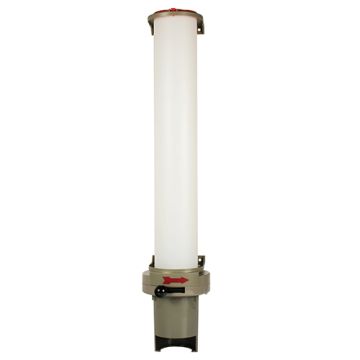 Cup dispenser, PS 67 cm x 13 cm x 15,5 cm grå för 100 bägare, övre diameter Ø 7,03 cm