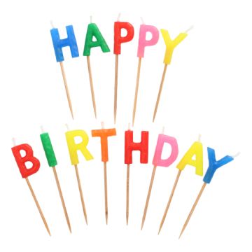 Födelsedagsfjus 8 cm "Happy Birthday"