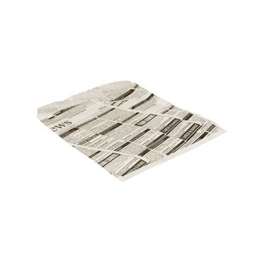 Hamburgerfickor, smörpapper 16 cm x 18 cm "Newsprint" fettbeständigt