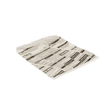 Hamburgerfickor, smörpapper 16 cm x 18 cm "Newsprint" fettbeständigt