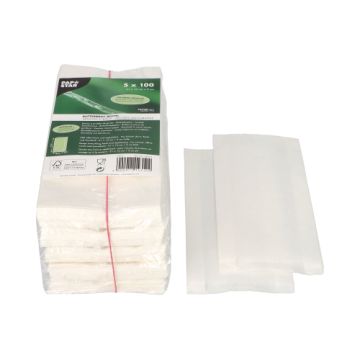 Smörgåspåse 21 cm x 10 cm x 3 cm vit , fettresistent