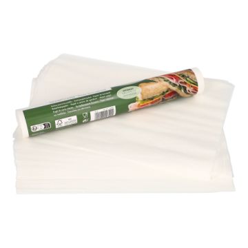 Smörpapper 25 cm x 30 cm vit
