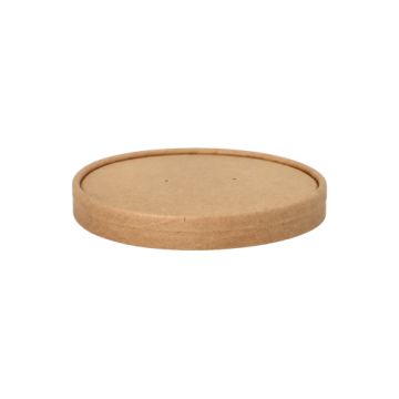 Lock för soppskål, papp "pure" rund Ø 11,5 cm · 1,6 cm brun "100% Fair"