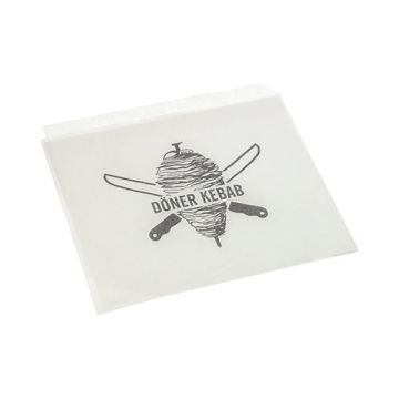 Döner-kebab-strutar 16 cm x 16 cm vit fettbeständigt