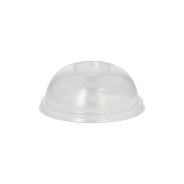 Lock, PLA "pure" rund Ø 9,5 cm · 4,5 cm glasklar med stansat hål