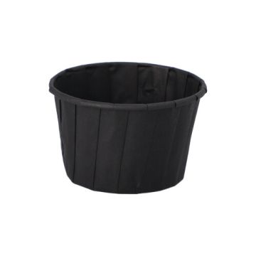 Form för salladsdressing, papper 90 ml Ø 6,6 cm · 4,2 cm svart