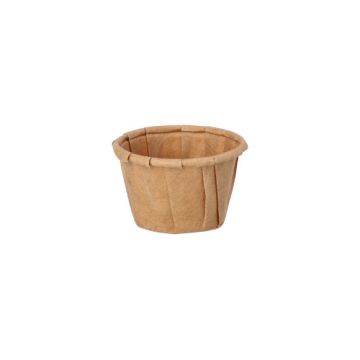 Form för salladsdressing, papper "pure" 10 ml Ø 3,5 cm · 2,2 cm brun