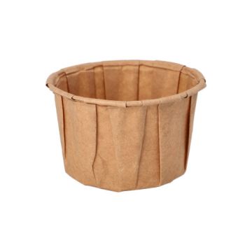 Form för salladsdressing, papper "pure" 110 ml Ø 7 cm · 4,2 cm brun