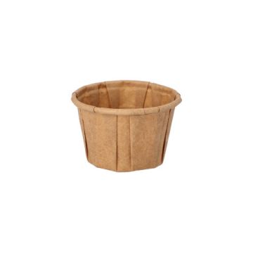 Form för salladsdressing, papper "pure" 25 ml Ø 4,4 cm · 2,8 cm brun