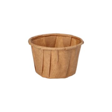 Form för salladsdressing, papper "pure" 35 ml Ø 5 cm · 3,1 cm brun