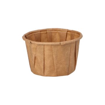 Form för salladsdressing, papper "pure" 50 ml Ø 5,8 cm · 3,5 cm brun