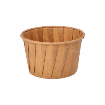 Form för salladsdressing, papper "pure" 90 ml Ø 6,6 cm · 4,2 cm brun