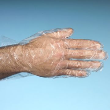 "WORK-INN/-PS" Handskar, PE transparent för herr, L