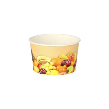 Glassbägare, Papper rund 125 ml Ø 8 cm · 4,8 cm "Frukter"