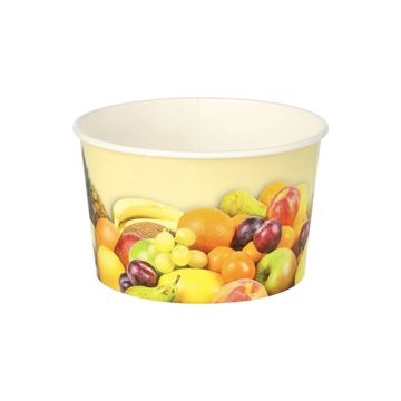 Glassbägare, Papper rund 250 ml Ø 10 cm · 6 cm "Frukter"
