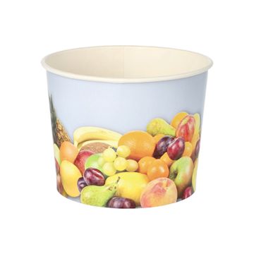 Glassbägare, Papper rund 500 ml Ø 11 cm · 8,3 cm "Frukter"