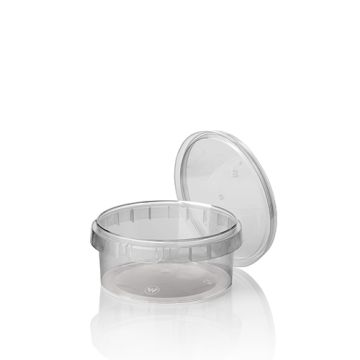 Delikatessbägare, PP 300 ml Ø 11,8 cm · 5,1 cm klar med originalförslutning