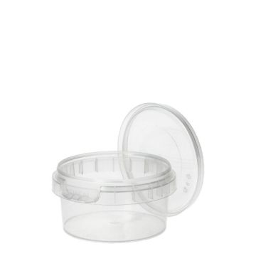 Delikatessbägare, PP rund 80 ml Ø 6,9 cm · 3,65 cm transparent med originalförslutning