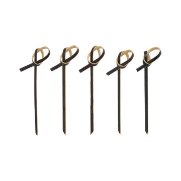 Spett för plockmat 6 cm svart "Knot"