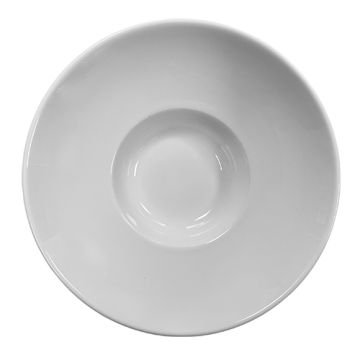 Fingerfood tallrik av porslin, rund Ø 14,5 cm x 3,7 cm vit "Evidence"