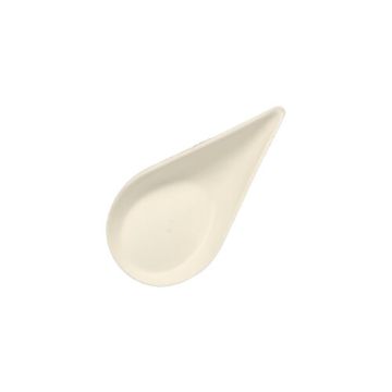 Fingerfood - Teller, sockerrör "pure" 10,5 cm x 5,7 cm vit "Drop"