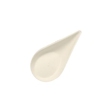 Fingerfood - Teller, sockerrör "pure" 10,5 cm x 5,7 cm vit "Drop"