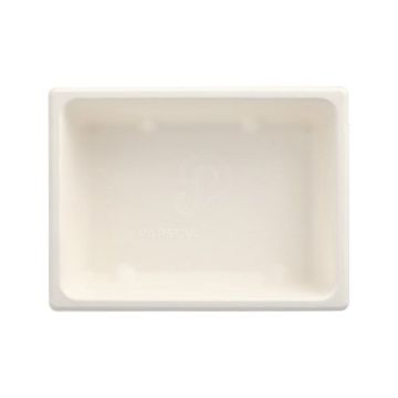 Gastroform GN 1/8 Sockerrör, PLA bestruken kantig 4,7 cm x 16,5 cm x 12,3 cm vit