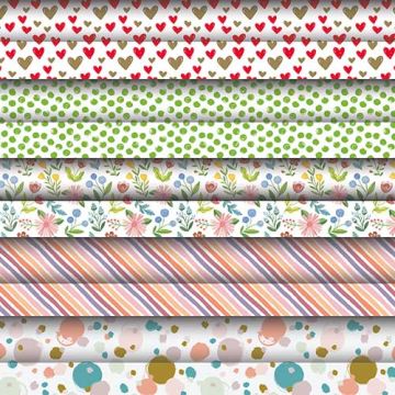 Presentpapper 3 m x 70 cm "Fantasy" sorterat