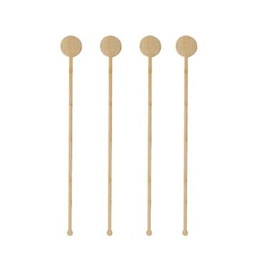 Drinkpinnar, bambu "pure" 18 cm "Coin"