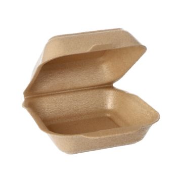 Hamburger lådor stor med lock, XPP 7 cm x 15 cm x 15 cm beige