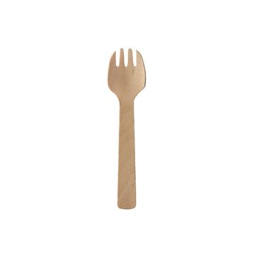 Gaffel, trä "pure" 10 cm natur