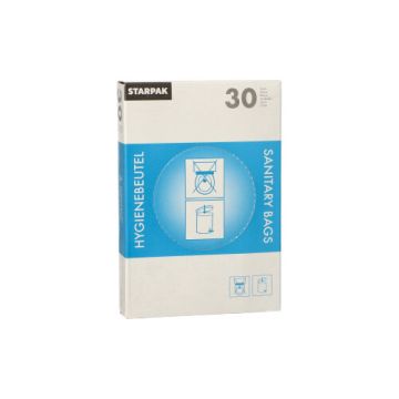 Sanitetspåse 28,5 cm x 8 cm x 7 cm i dispenseringsförpackningen