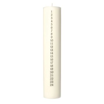 Datumljus stearin Ø 50 mm · 250 mm vit