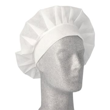"WORK-INN/-PS" Kockmössa hög, Fleece Ø 30 cm · 17 cm vit "France"