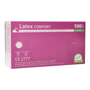 "Medi-Inn® PS" Handskar, latex puderfri "Comfort" natur Storlek L