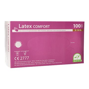 "Medi-Inn® PS" Handskar, latex puderfri "Comfort" natur Storlek XL