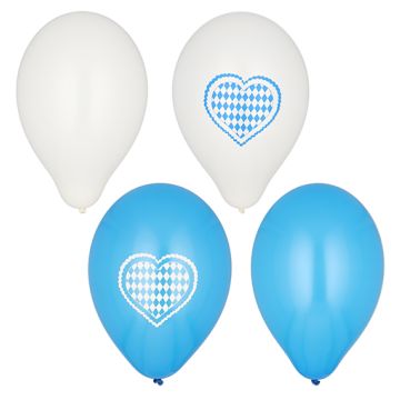Ballonger Ø 25 cm sorterade färger "Bayersk blå"