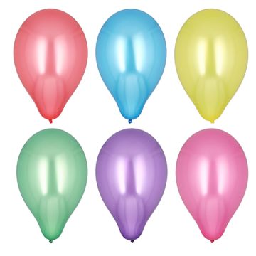 Ballonger Ø 25 cm sorterade färger "metallic"