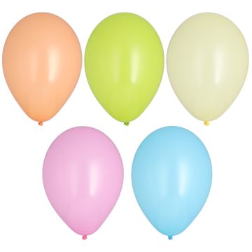 Ballonger Ø 25 cm sorterade färger "Pastel"