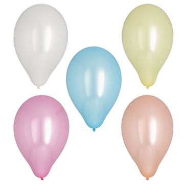 Ballonger Ø 25 cm sorterade färger "Pearly"