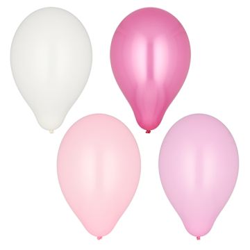 Ballonger Ø 25 cm sorterade färger "Pink-Mix"
