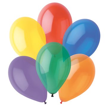 Ballonger Ø 29 cm sorterade färger "Crystal"