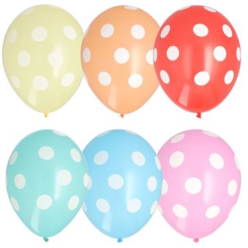 Ballonger Ø 29 cm sorterade färger "Dots"