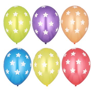 Ballonger Ø 29 cm sorterade färger "Stars"