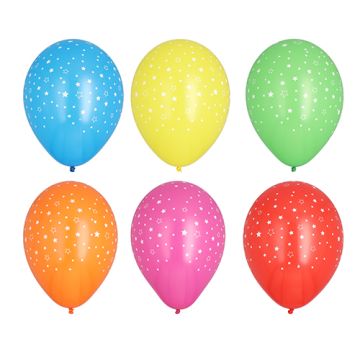 Ballonger Ø 29 cm sorterade färger "Stars"