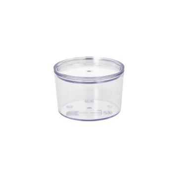 Återanvändbar kopp + lock, rund, 190 ml, Ø 8 cm · 5,4 cm transparent "Cella"