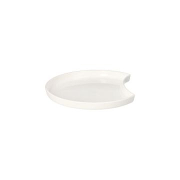 Återanvändbar tallrik Halvmåne Ø 12 cm · 1,2 cm vit "Cella"
